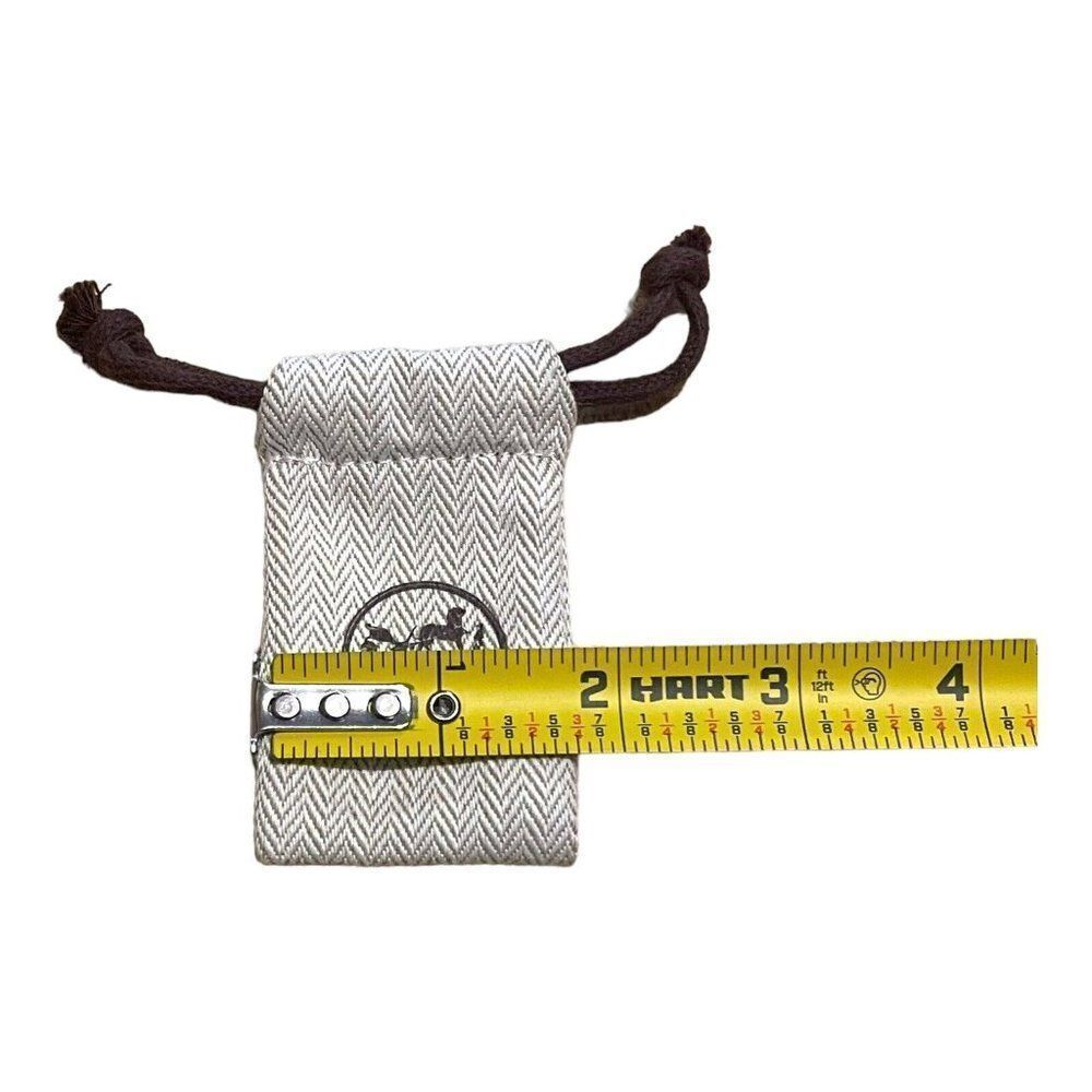 3" HERMES DUST BAG 4 Keys Clochette Buckle Small Duster Dustbag NEW Authentic - Picture 3 of 4